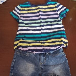 Old Navy Striped Top and Jordache short set